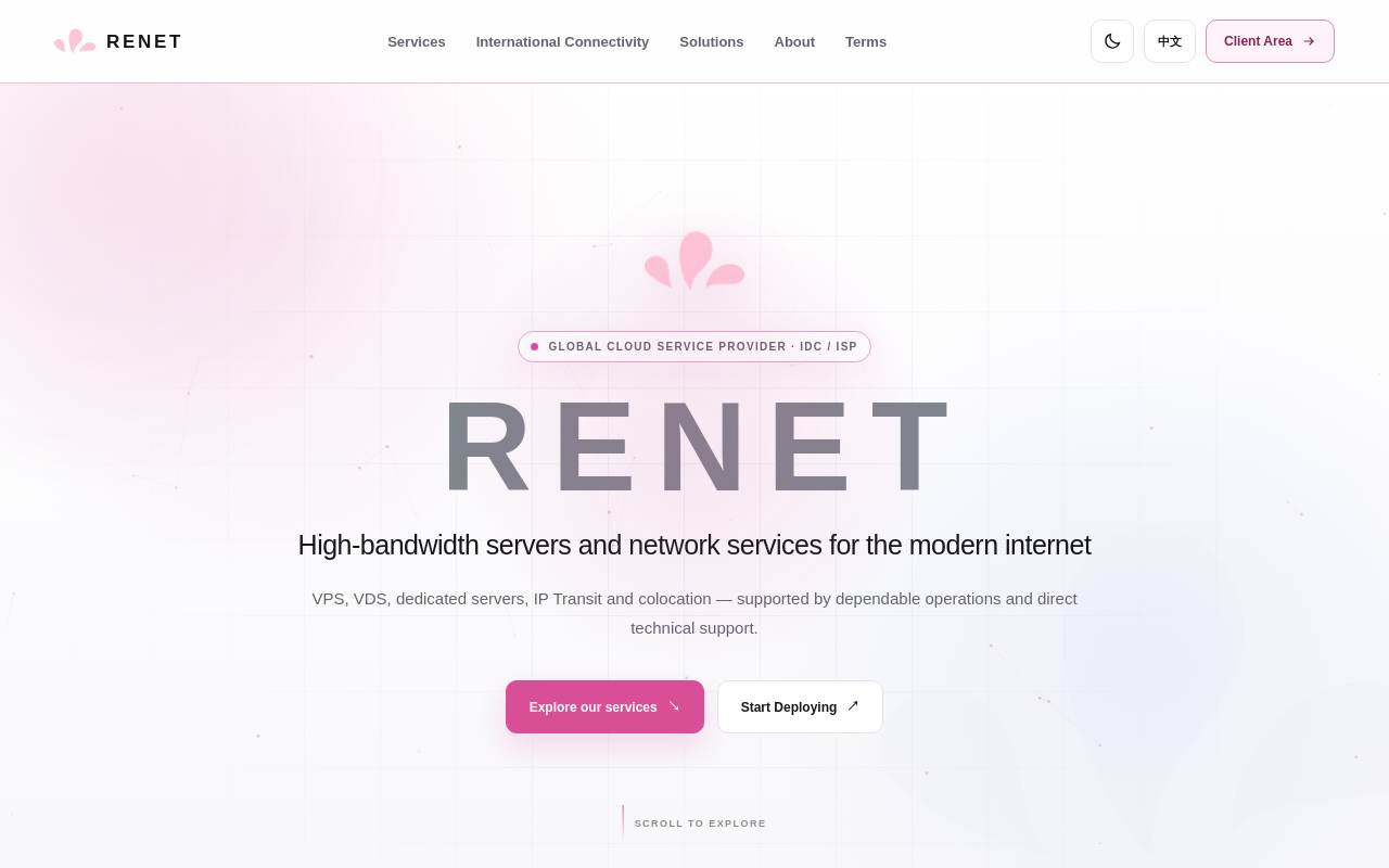 RENET 官网截图